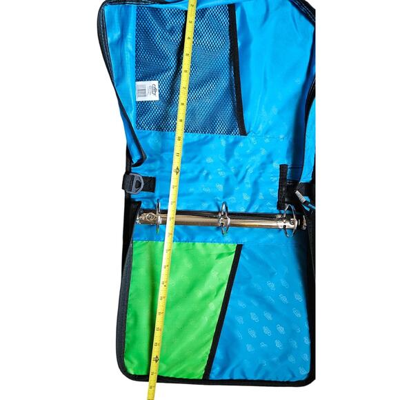 Blemished - Case-It Zip Tab D-252 - Classic Zipper 2" Binder - Neon Blue Green - Picture 3 of 16